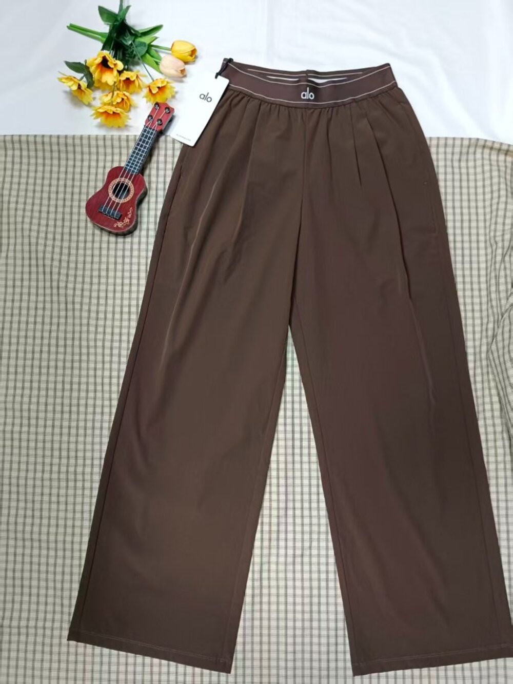 Brown Alo Yoga Suit Up Trouser(Regular)Wide Leg🦋 - Picture 2 of 9